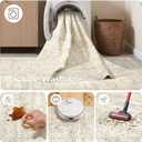Rug Runners for Hallways Non Slip - 2x8 Runner Rug for Bedroom, Washable Runner with Rubber Backing, Soft Low-Pile Carpet for Kitchen, Laundry, Bathroom (2'x8', Beige/Ivory)