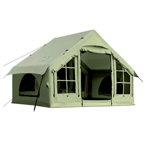 Dartmoor Inflatable Camping Tent, 4-6 Person Air Glamping Tent with Pump, Waterproof Blow Up Tent for Outdoor, 4 Season, Easy Setup, Dual Doors, Windows