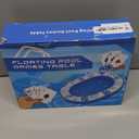 56IN Extra Large Floating Table for Pool,Inflatable Pool Games for Adults with Waterproof Playing Cards, Pool Accessories Inflatable Food Drink Holder for Summer Party Indoor Outdoor Beach Pool