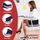 Stuffed Donut Pillow Seat Cushion | for Tailbone and Coccyx Pain, Hemorrhoids, Bed Sores, Pregnancy, Prostate, Surgery Recovery, Sitting Pressure Relief, for Home, Office and Car (Grey)