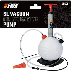 EWK 6L Vacuum Oil Extractor Pump, Portable Fluid Extractor Oil Change Pump for Automotive, Marine Boat, Jet Ski, Fast Oil Change & Quick Drain Fluid Transfer Pump