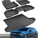 for Kia Sportage 2023-2025 2026 Hybrid (No fit Plug-in) Floor Mats Cargo Liner All Weather Protector Heavy Duty TPE Rubber Waterproof Anti-Slip Tech Mat for Kia Sportage Hybrid 2024 2025 Accessories