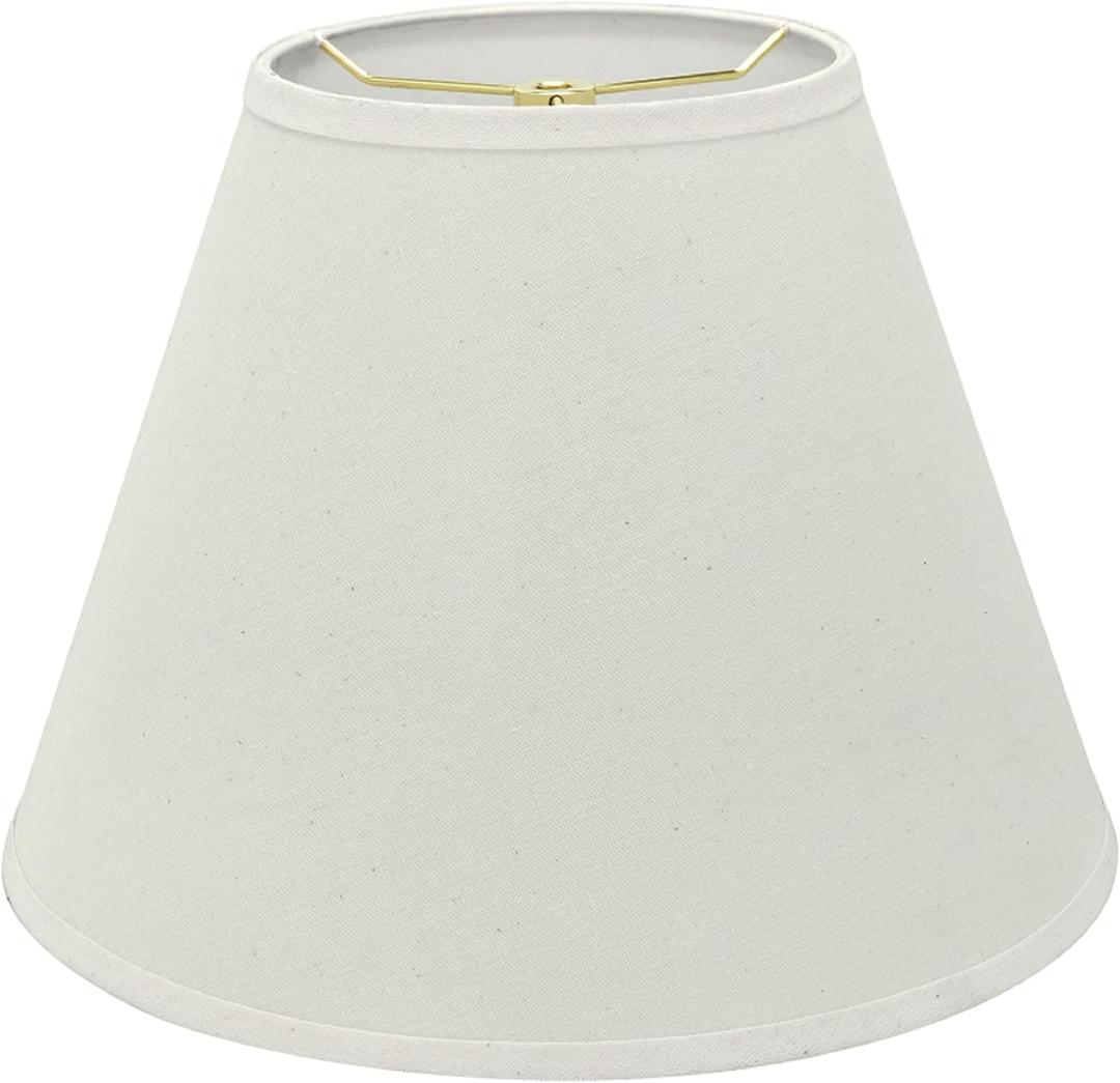 Aspen Creative 32197A Transitional Empire Shape Spider Construction Lamp Shade, Frost, 6" Top x 12" Bottom x 9" Slant Height