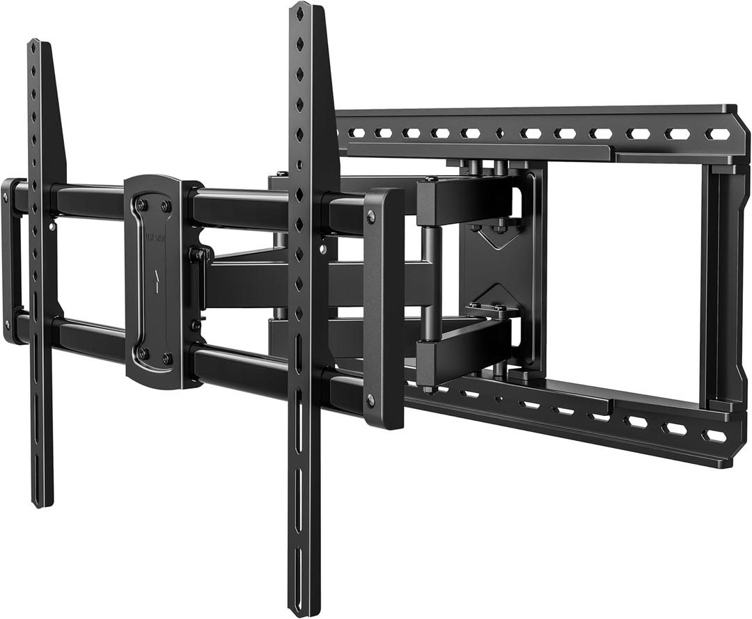 USX MOUNT Full Motion TV Wall Mount for Large TVs 42-90 Inch up to 150 lbs, Pre-Assembled Wall Mount TV Bracket with Swivel and Tilt, Fits 16",18, 24" Wood Studs, Max VESA 600x400mm XML925