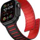 Magnetic Band Compatible with Apple Watch Bands 49mm 46mm 45mm 44mm 42mm Men, Soft Silicone Sport Strong Magnet Loop Replacement Strap for iWatch Ultra 3 2 1 Series 11 10 9 8 7 6 5 4 3 2 1 SE