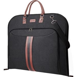 BALEINE Travel Garment Bag, Travel Suit Bag for Men, 42'' Waterproof Carry on Garment Bag for Hanging Clothes, Garment Duffel Bag for Travel Business (Black)