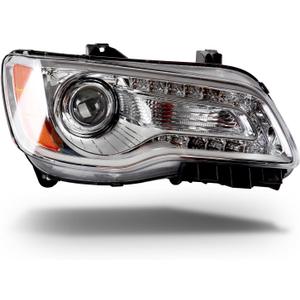 Headlights Assembly Compatible with 2012-2014 Chrysler 300,Headlamp Chrome Bezel Passenger Side Replacement CH2503231 68143002AC