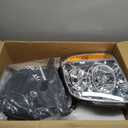 Headlight Assembly Halogen Compatible With 2007-2014 GMC Yukon 2007 2008 2009 2010 2011 2012 2013 2014 GMC Yukon Headlamp Assembly (Chrome Housing Amber Reflector)