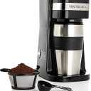 Mixpresso 1-Cup Drip Coffee Maker, Personal Single Serve Coffee Maker & 14oz Travel Mug