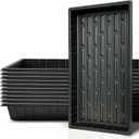 Growing Trays, 1020 Plant Nursery Trays Heavy Duty Seed Starter Flat Seedling Tray for 72/128 Cell Plug Tray Transplant Growing Microgreens (21"11", 10 Pack, 1.6" Deep, Without Holes) (1020 Tray-10P)