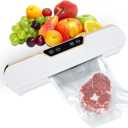 Food Vacuum Sealer Machine, 62KPA Strong Suction, Dry/Wet Modes, 10 Vacuum Seal Bags for Food, Digital Countdown Timer, Compact Lightweight, Vacuum Sealer for Food, Ideal for Home Kitchen Use