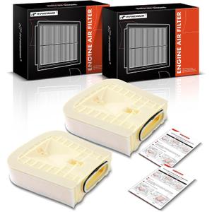 A-Premium 2-PC Engine Air Filter Compatible with Porsche Cayenne 2019-2023, Macan 2024 & Audi Q8 2019-2023, RS Q8 2020-2024, SQ7 2020-2024, SQ8 2020-2023, 2.9L 3.0L 4.0L, Replace# 4M0133843E