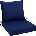 PLTCAT Cloud-Comfort Outdoor Cushion Set - 19x19 Navy Blue Deep Seat Cushions with 28D Memory Foam, Waterproof & Fade Resistant for Patio & Garden Lounge