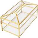 Tissue Box Cover, Clear Glass Tissue Box Holder, Facial Tissue Box Cover Rectangular Napkin Holder Desktop Tissue Paper Holder Storage Organizer Tissue Dispenser Box