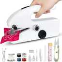 Handheld Sewing Machine - Portable Mini Sewing Machine with Accessories Kit for Beginners DIY (white)