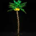 TYBEEU 5ft LED Palm Tree with 136 LEDs, Reinforced Heavy-Duty Base, Timer & Dimming, Decorative Artificial Tree for Indoor & Outdoor Use, Perfect for Home, Garden, Summer, Tropical Party & Holiday