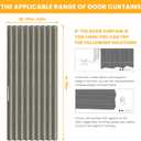 AJAZZ 100% Blackout Accordion Door Magnetic Door Curtain Folding Closet Doors Curtain Invisible Applicable Bedroom Room Living Room Doorway （Grey 42" W x 78" L 1 Panel