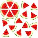 MTLEE 18 Pieces Fake Watermelon Slices Mini Fake Watermelon Decor Artificial Watermelon Realistic Simulation Artificial Fruit Decoration Watermelon Decor for Home Kitchen Party Decor Photography Prop