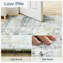 9x12 Abstract Rugs for Living Room, Blue Beige Large Area Rug, Non-Slip Machine Washable Carpet, Bedroom Dining Room Modern Decor, Soft Low Pile Kids Pet Friendly