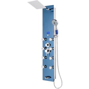 Blue Ocean 52" Stainless Steel SPS392H Shower Panel Tower System with Rainfall Shower Head and 8 Adjustable Massage Jets