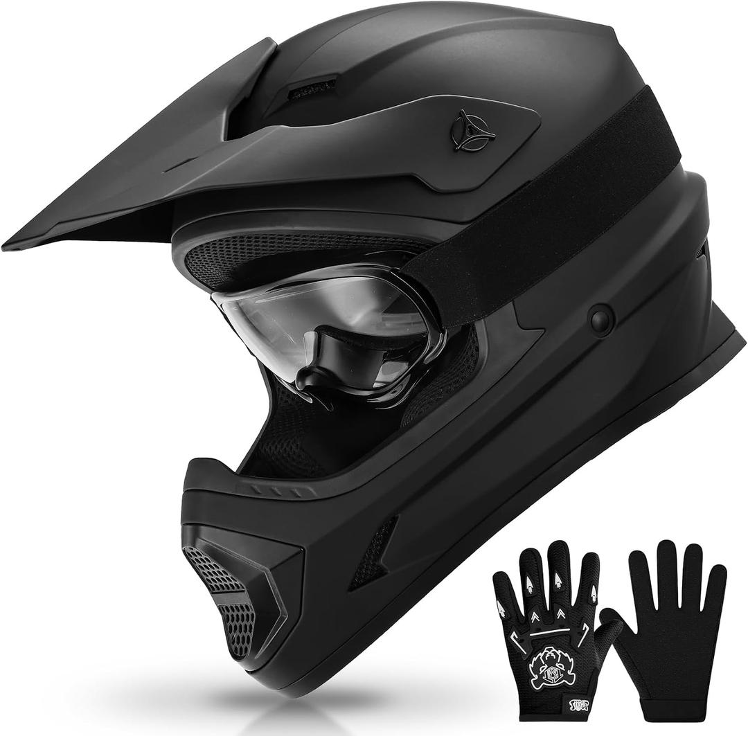 TCMT Youth Kids Dirt Bike Helmet DOT Approved Full Face Motocross Gear
Size: Youth X-Large