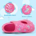XIHALOOK Water Shoes for Kids Boys Girls Wide Toe Barefoot Quick Dry for Beach Swim Pool Surf Aqua Sports (9 Toddler, Pink Elf)