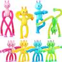 VioraWhite 12 Pack Telescopic Suction Cup Easter Bunny Bulk Easter Egg Fillers Basket Stuffers Essentials Sensory Fidget Telescopic Suction Cup Pop Tubes Gifts Party Favors