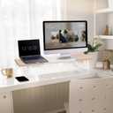 Across-Star Dual-Monitor-Stand-Riser-For-Desk Adjustable Length 32-40 InchLarge Desktop Computer Monitor Riser For 2 ScreensDesk Shelf Organizer Riser Stand For Computer/Laptop/PC/Printer/TV Black