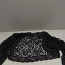 Back From Bali Womens Sheer Shrug Cardigan Lightweight Knit (Black)