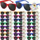 Kathfly 24 Set End of the Year School Gifts for Student Kids Neon Sunglasses with Blessing Gift Tags for Preschool Kindergarten Pre K 2026 Graduation Birthday Party Favor Supplies (Normal)