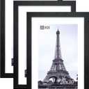 VCK 20x30 Frame 3 Pack,Solid Wood Black 20x30 Poster Frame, Wall Mounting Hanging