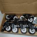 3 Inch Caster Wheels, Casters Set of 4, Heavy Duty Casters with Brake, Locking Castors with Rubber WheelPlate Swivel Caster Wheels for Furniture Cart and Workbench, Pack of 8