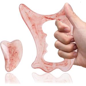 Body Gua Sha Tool - Resin Guasha Tool for Body Cellulite Remove Trigger Point Massage, Body Sculpting Tools Lymphatic Drainage Massager for Leg, Back, Neck (Pink)