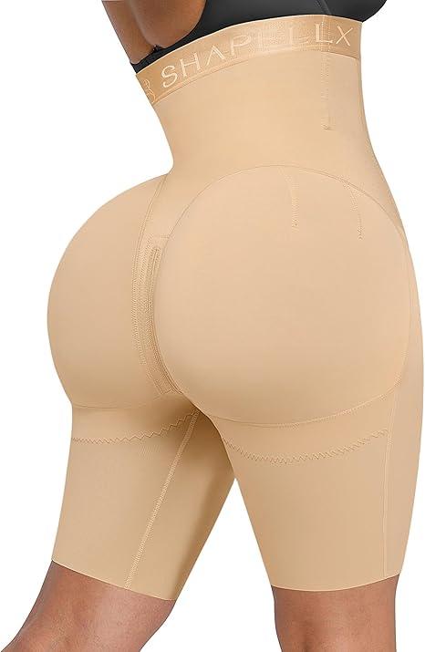SHAPELLX Shapewear For Women Tummy Control High Waisted Body Shaper Shorts Butt Lifting Shapewear Higher Power Panties (Small, A)6-freshly brown)
