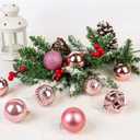 41ct Large Christmas Balls Shatterproof Hanging Decorations Set for Xmas Tree Garland Ornaments (Pink, 2.36''/60mm)