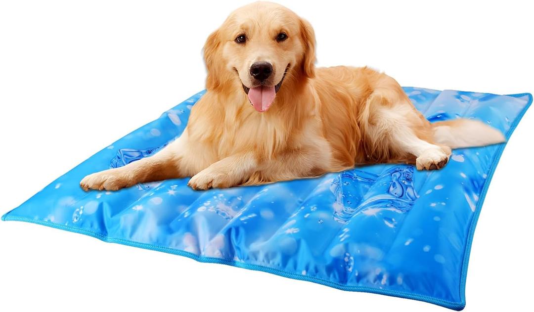 Cool Pet Pad,Dog Cooling Mat,Suitable for Dogs and Cats,Suitable for All Types of Pets,Washable and Portable,Summer Keep Your Pet Cool (29.5X29.5in) (Large) Blue