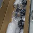 Black Bathroom Light Fixtures, 5-Light Modern Vanity Light Over Mirror, Wall Sconces with Milky White Frosted Glass Shades, E26 Socket (Bulbs Not Included)