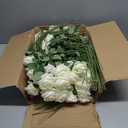 Jexine 100 Pieces Artificial Roses Flowers Bulk, Long Stem Realistic Fake Silk Roses Bouquet for Table Centerpiece Vases Wedding Party Kitchen Decor(White)