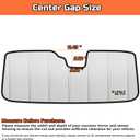 2021-2025 Bronco Windshield Sun Shade Compatible for 2021-2025 Ford Bronco (Does Not Fit Bronco Sport) Upgraded 6 Layers Accordion-Folding Front Sun Visor with Storage Bag