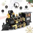 BainGesk Train Set, Christmas Train Set with Steam, Lights and Sounds, Train Sets for Around The Christmas Tree, Electric Train Toys for 3 4 5 6 7 8 Year Old Kids, Gifts for Boys & Girls Christmas