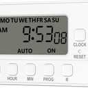 BN-LINK 7-Day Heavy Duty Digital Timer with Dual Outlet, LCD Display, 3-Prong Programmable Design, for Lights, Fans, Coffee Machine, Home, Kitchen, Office, Indoor Use, 125V 15A 1875W, 1 Pack