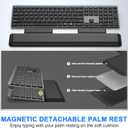 Wireless Keyboard and Mouse Combo, Full Size Silent Ultra Thin Keyboard with Magnetic Wrist Rest, Optical Mouse, 2.4G Lag-Free Cordless Mice Keyboard Set for Computer, Mac, Laptop, PC, Windows