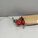 Atongham25pcs Elegant Rayon Red Rose Bouquet - Long-stemmed Red Roses for Weddings, Parties, Home Decoration, Photo Decoration, and High Vase Filling