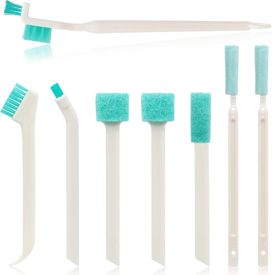 8-Piece Small Cleaning Brush Set for Tight Spaces, Mini Crevice Brushes for Household Use, Ideal for Humidifiers, Cup and Toasters