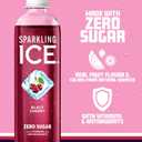 Sparkling Ice, Black Cherry Sparkling Water, Zero Sugar Flavored Water, with Vitamins and Antioxidants, Low Calorie Beverage, 17 fl oz Bottles (Pack of 12)
