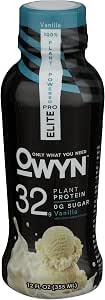 OWYN 100% Vegan Plant-Based Pro Elite High Protein Shakes | Vanilla, 12 Fl Oz | Dairy-Free, Gluten-Free, Soy Free, Keto Friendly, Zero Sugar, Vegetarian (EXP 06/16/26)