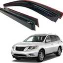 AUXKO Window Rain Guard for 2022-2026 Nissan Pathfinder S SV SL Platinum Outside Tape-On Shatterproof Sun Smoke Guard Vent Visor Side Wind Deflectors Accessories for Nissan Pathfinder 2024 2023 2025