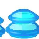 4 Sizes Cupping Therapy Professional Silicone Cupping Set,Suitable for Body Massage/Deep Myofascial Release/Pain Relief/Muscle Relaxation & More (Blue)