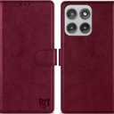 ZZXX for Motorola Moto Edge 2025 Wallet Case with [RFID Blocking] Card Slot Kickstand Magnetic PU Leather Flip Fold Protective Phone Case for Moto Edge 2025 Case Wallet(Wine Red-6.7 inch)