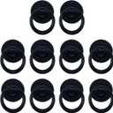 MY MIRONEY 10 Pack Vintage Cabinet Handles, Black Ring Drawer Pulls, Zinc Alloy Hardware Knobs with Screws for Kitchen, Dresser, Cabinet